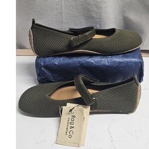 NWT Rag & Co Nordeux  Strap Mary Jane Ballerina womans Sz 36/5-5.5 green